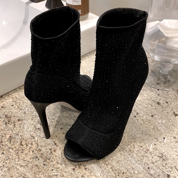 Aldo Black Glitter Booties - Picture 4 of 7